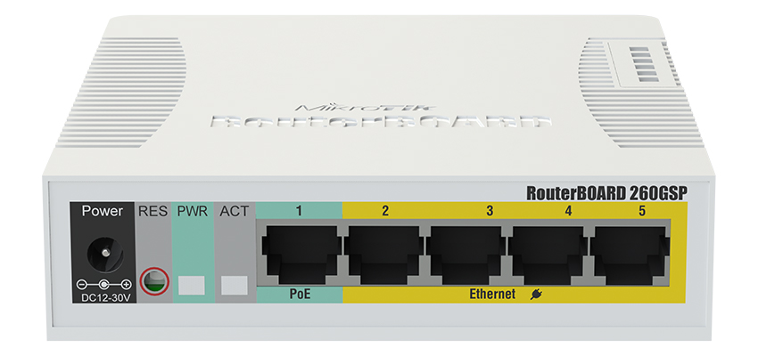 You Recently Viewed MikroTik CSS106-1G-4P-1S RouterBoard 260GSP Network Switch Image